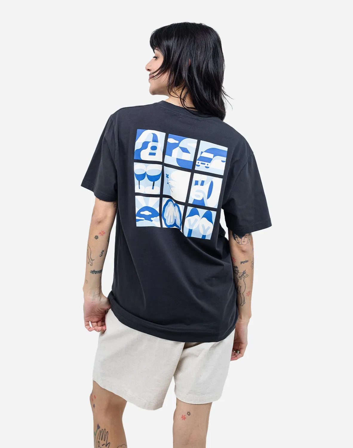 OLOW Good Time t-shirt noir carbone coton bio