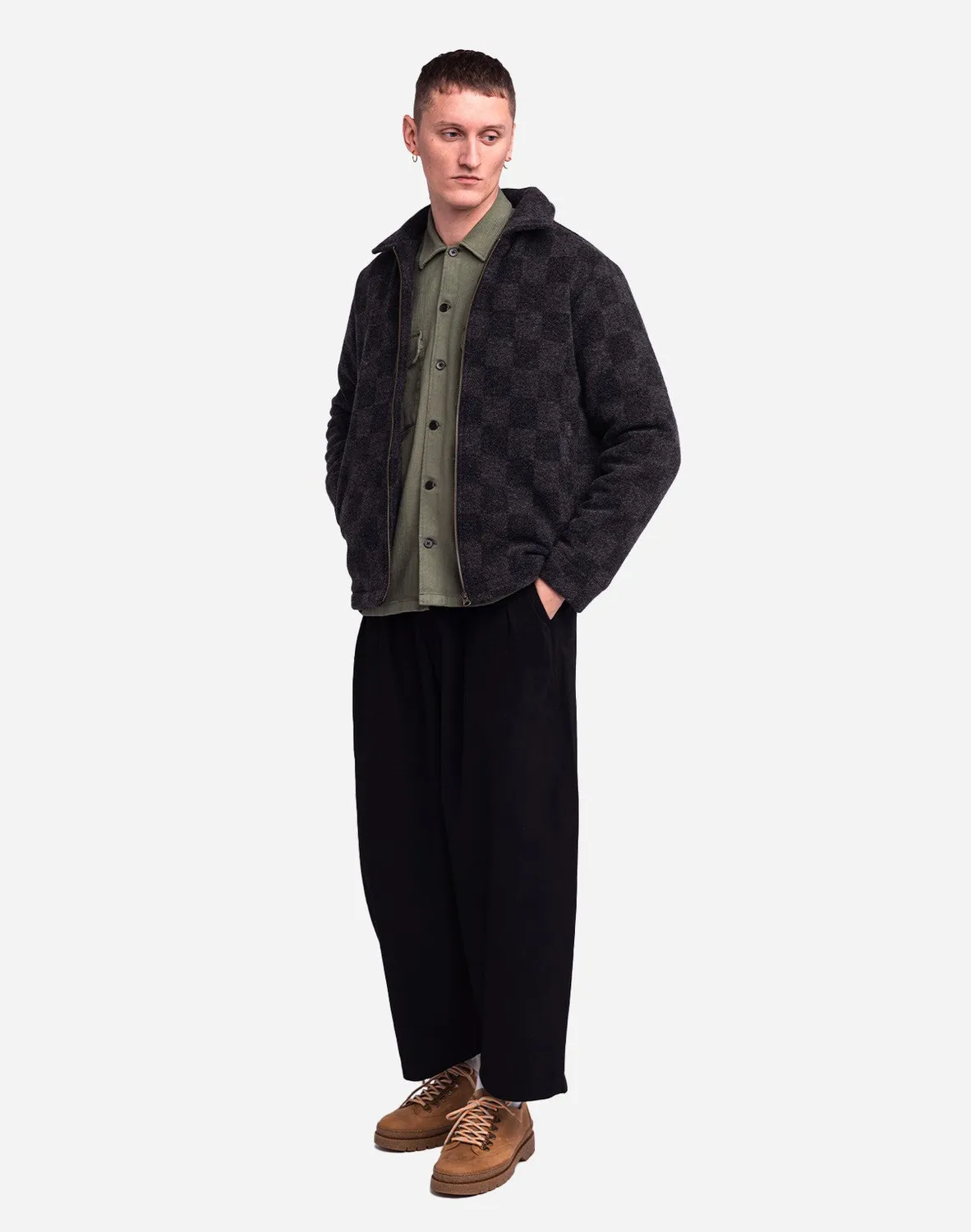 OLOW Sherwood Tregor blouson damier gris noir laine