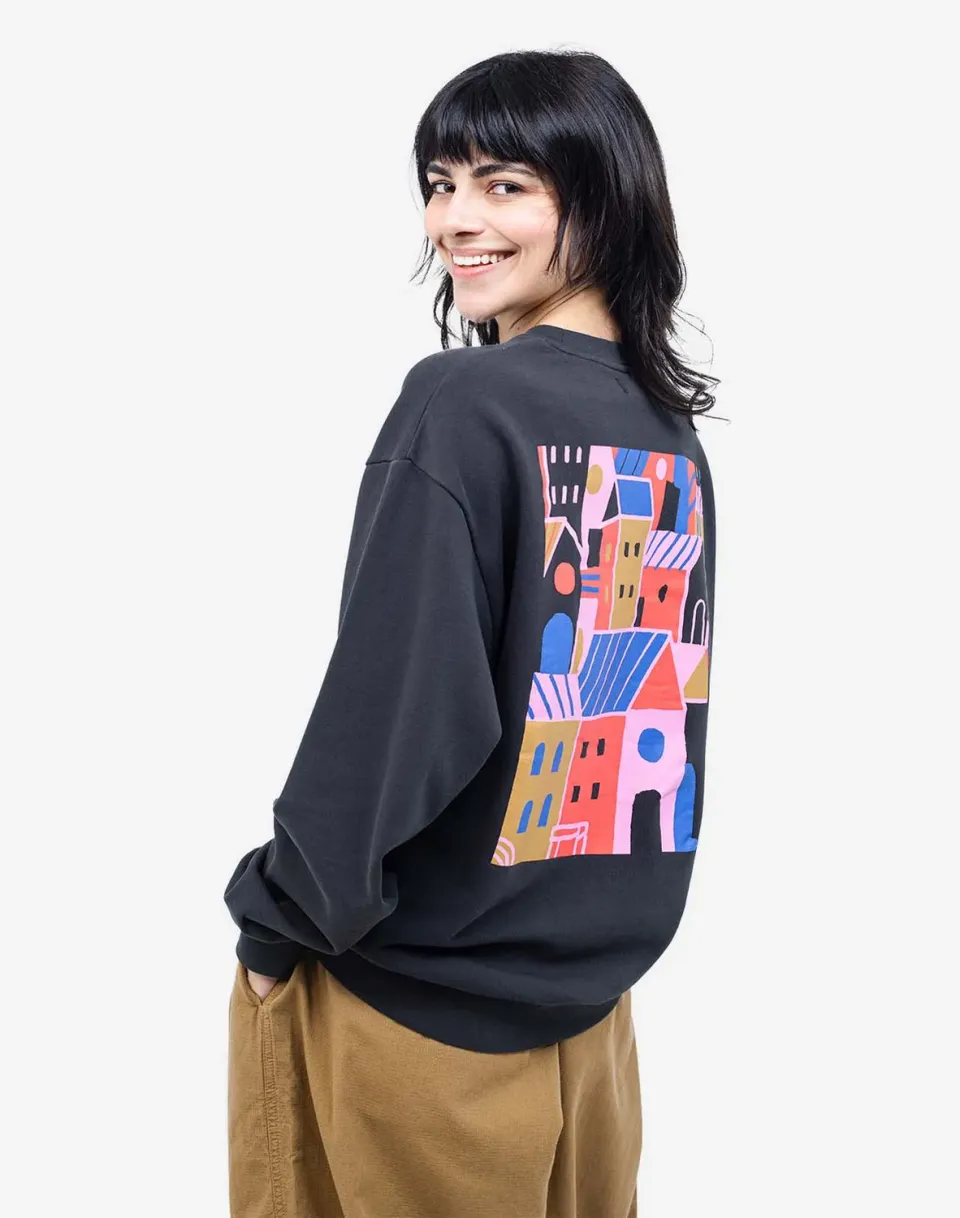 OLOW City sweat noir coton bio