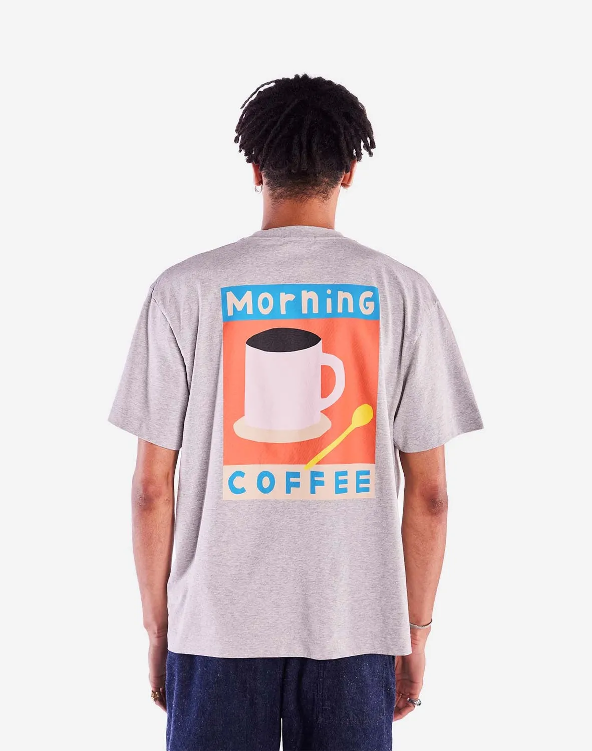 OLOW Morning Coffee t-shirt ample gris chiné