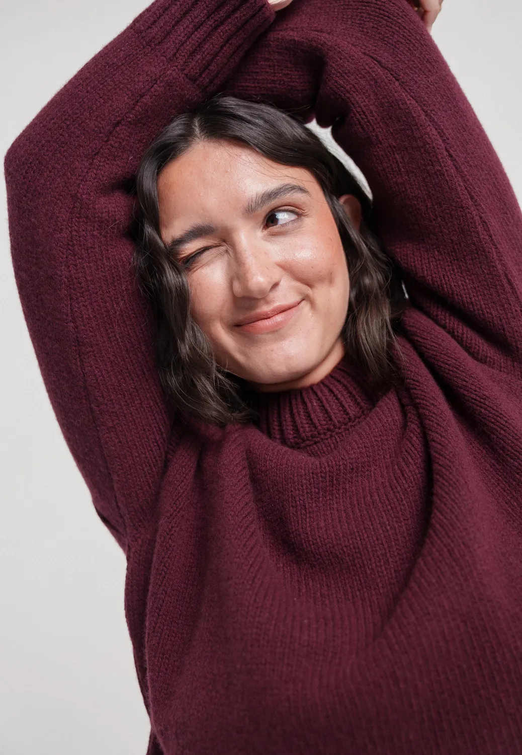 Loom Le pull col montant laine mérinos beige
