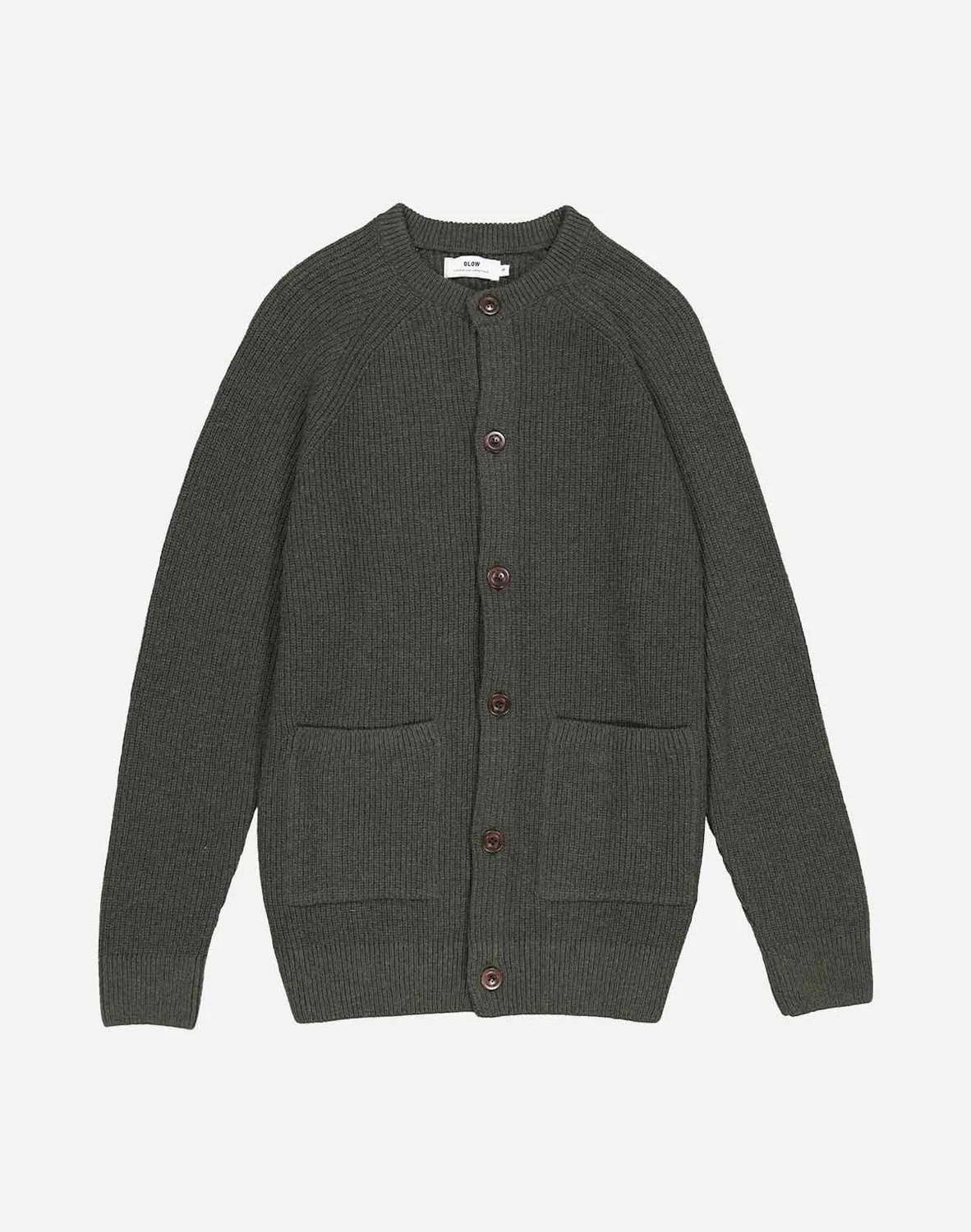 OLOW Tricot gilet vert foret fibres recyclees
