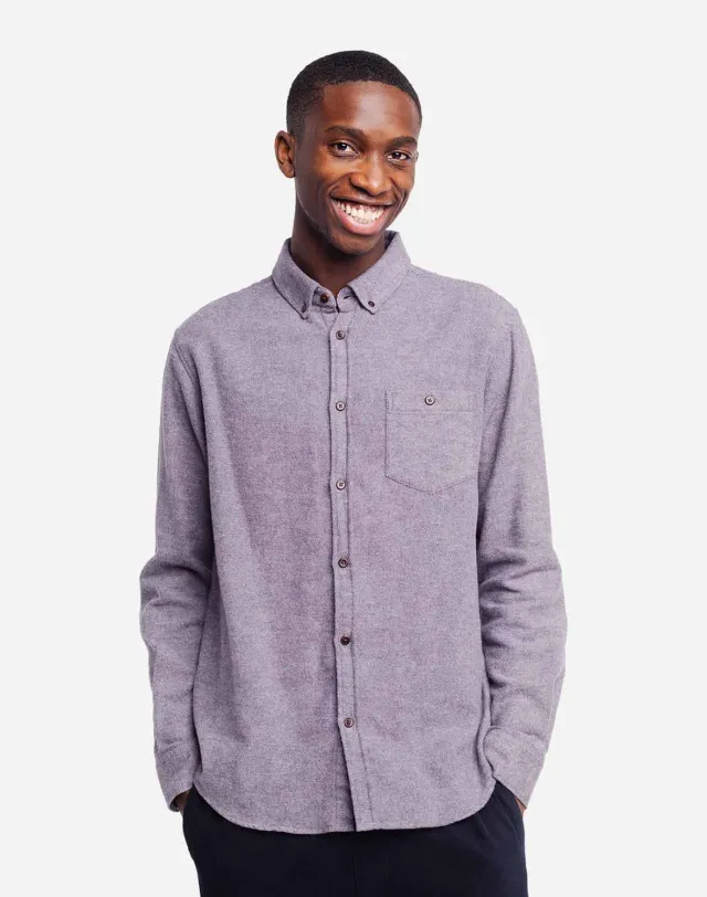 OLOW Classico Chloro chemise homme gris-bleu flanelle