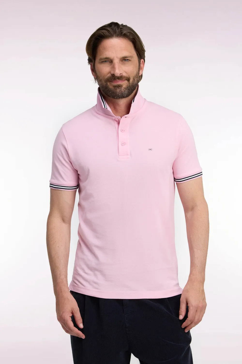 Eden Park Legend Rugby polo homme rose piqué coton
