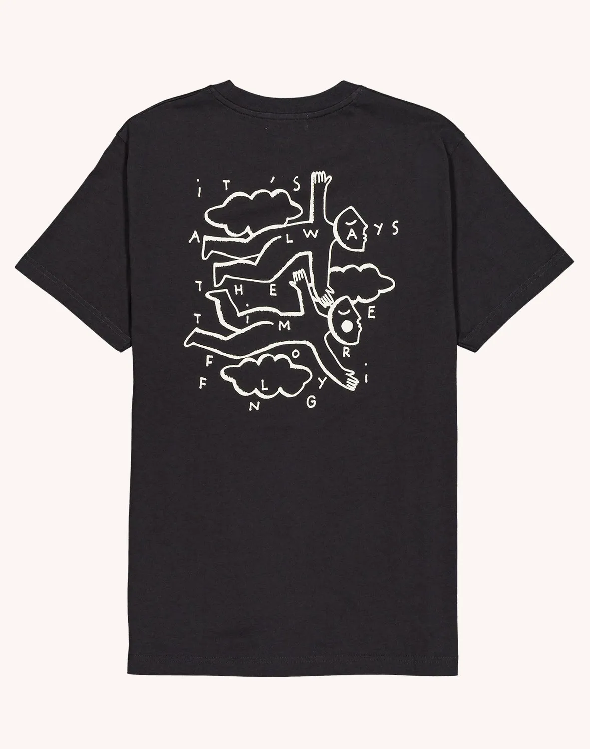 OLOW Flying t-shirt noir carbone coton bio