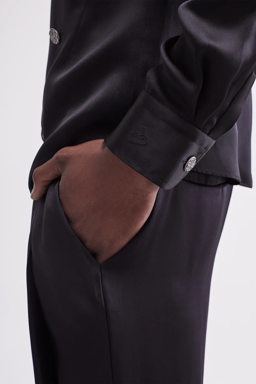 French Deal Prestige chemise soie col châle homme