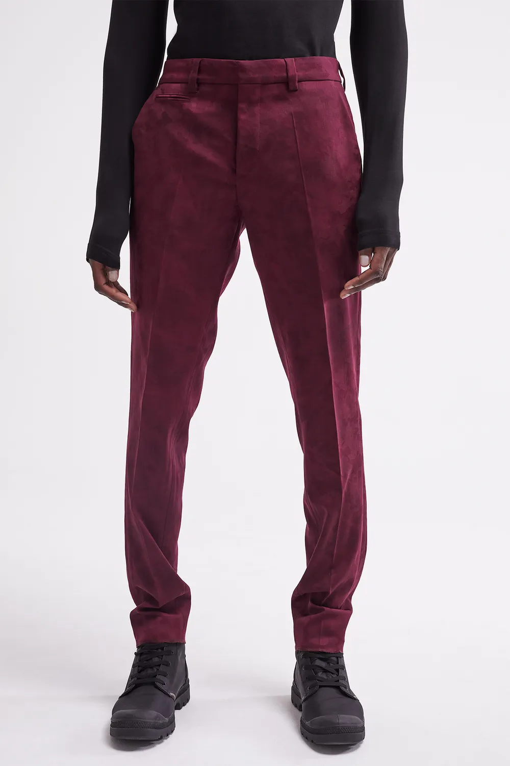 French Deal Black Pant pantalon laine camouflage