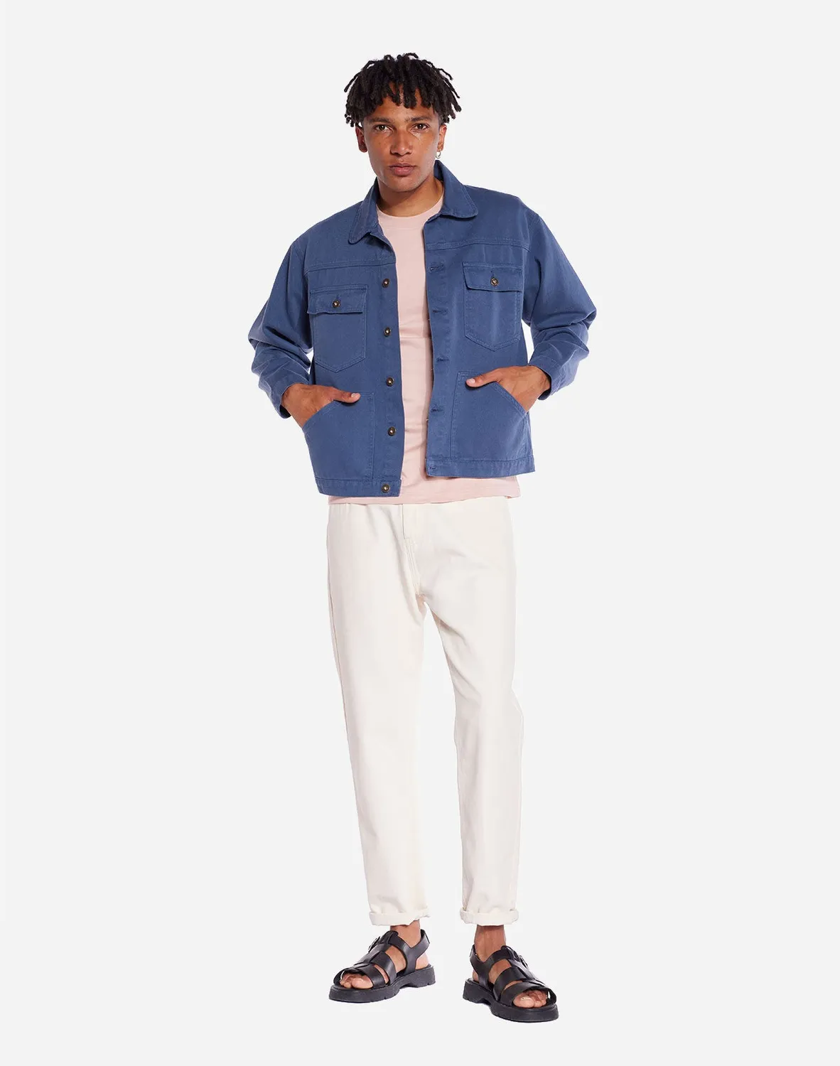 OLOW Hekinan veste coton bio bleu cobalt