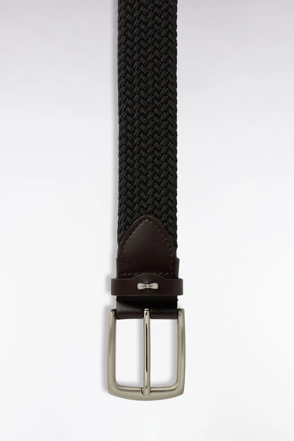 Eden Park ceinture tressée homme élastique marron cuir