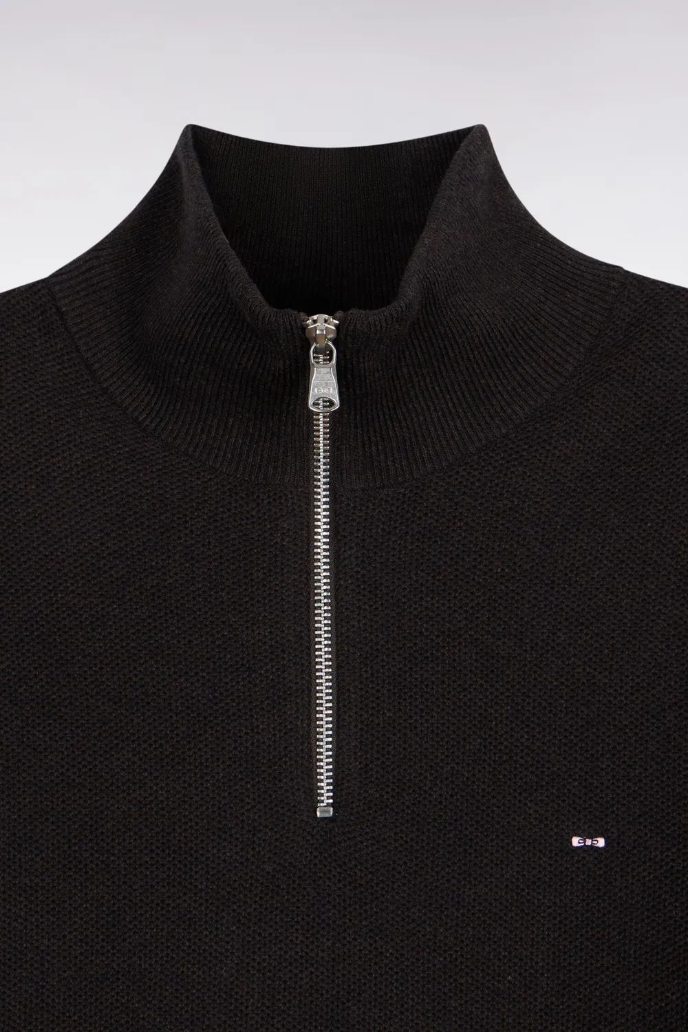 Eden Park pull camionneur marron coton nid d'abeille