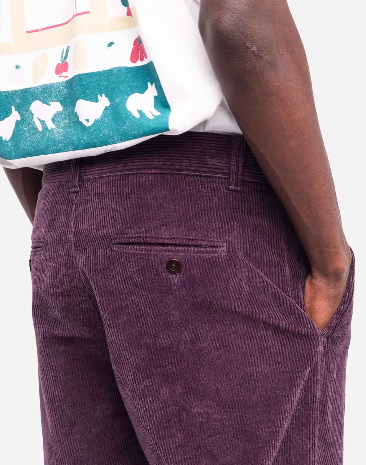 OLOW Swing pantalon prune velours coton