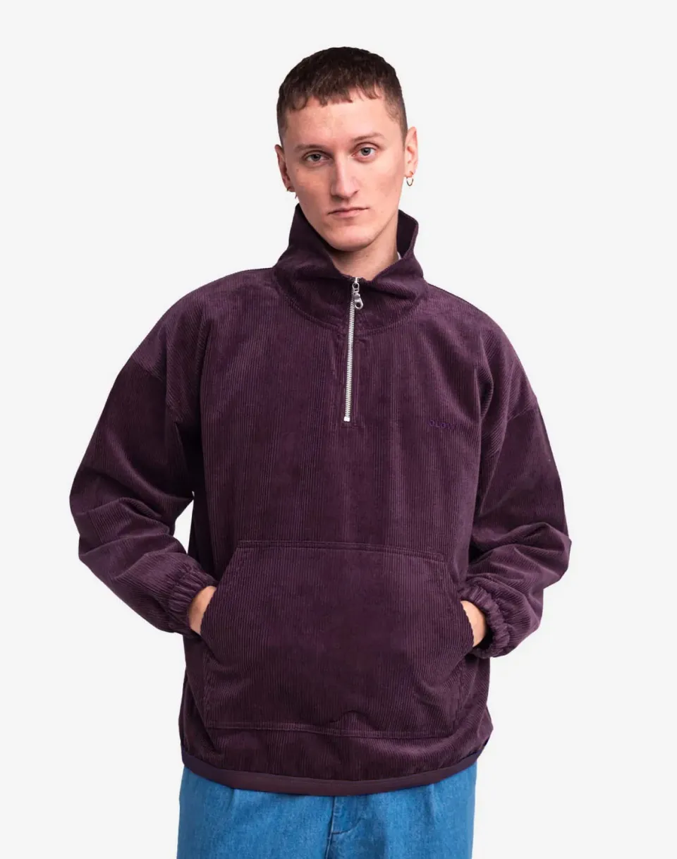 OLOW Bangor sweat col camionneur prune