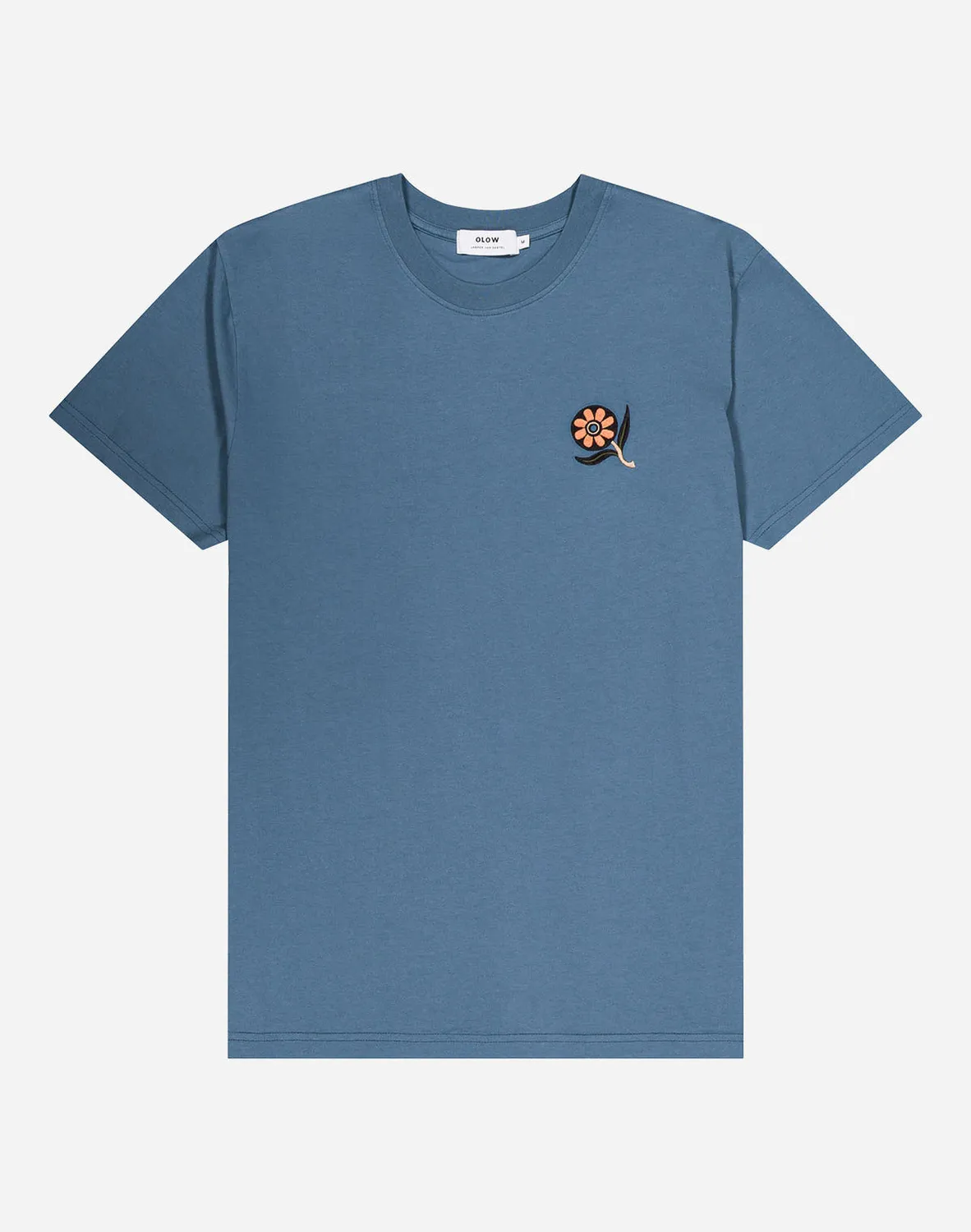 OLOW Ikeba t-shirt bleu acier poche 200g
