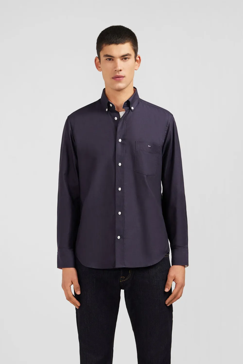 Eden Park chemise homme coton Oxford gris foncé M