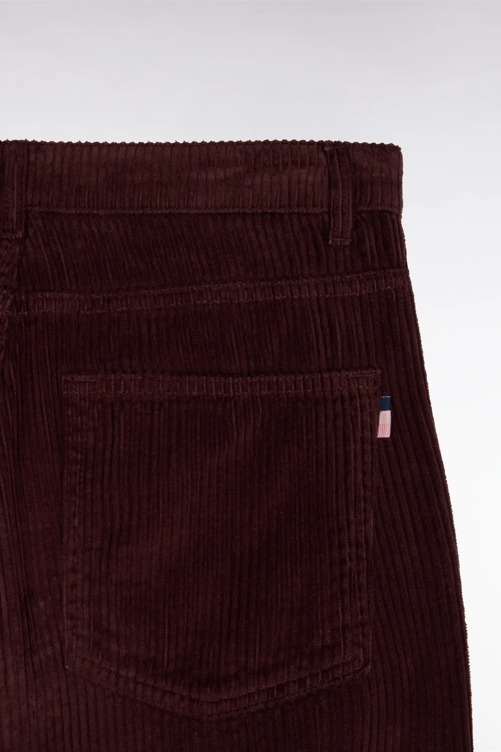 Eden Park pantalon velours côtelé marron femme droite