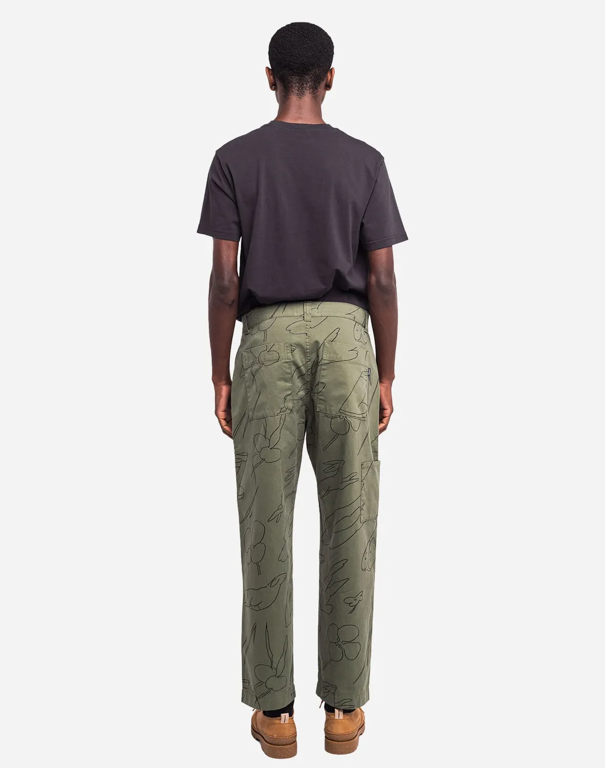 OLOW Chuck Gower pantalon kaki sérigraphié