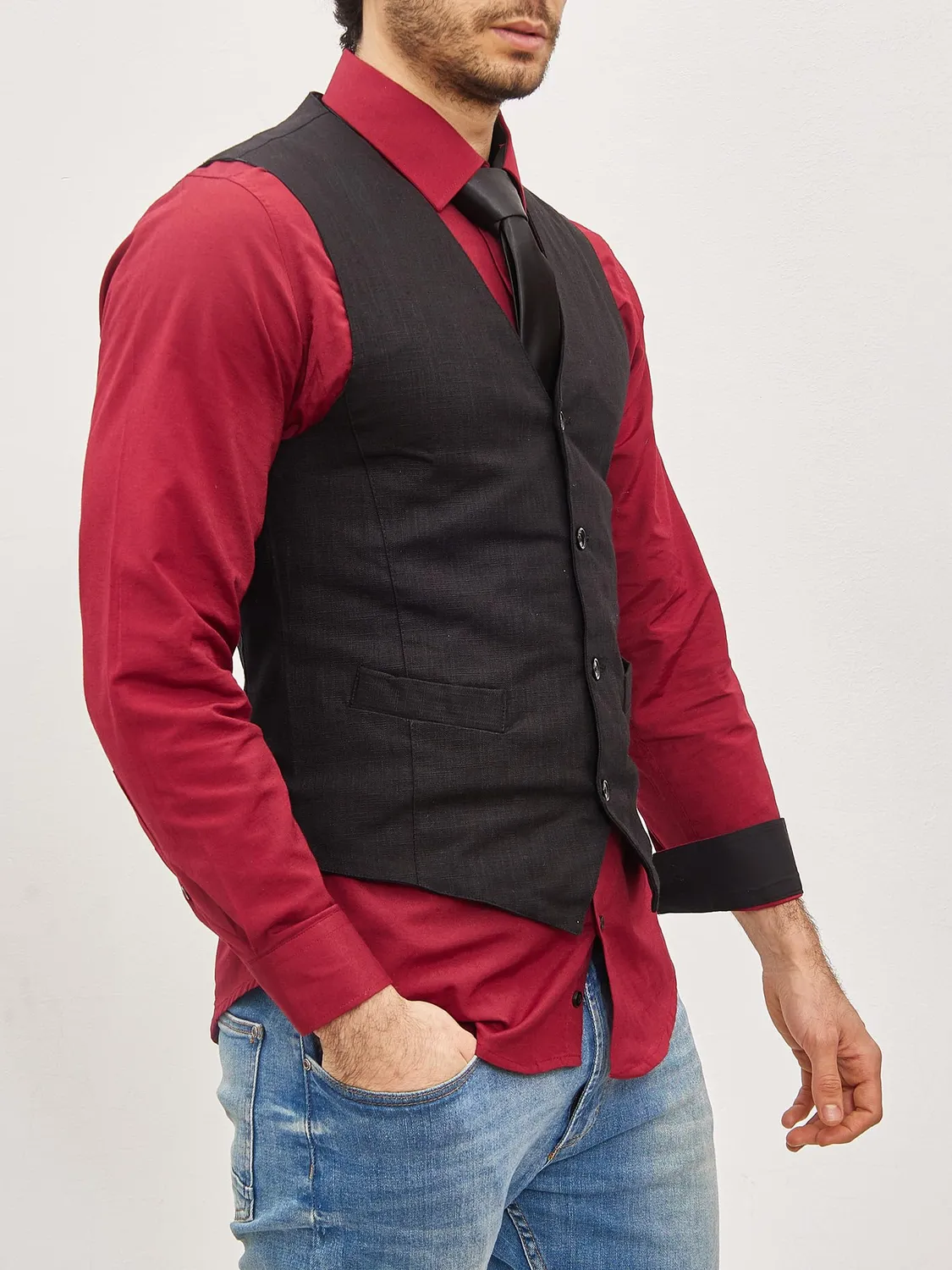 Subliminal Mode RN33 chemise cravate gilet homme