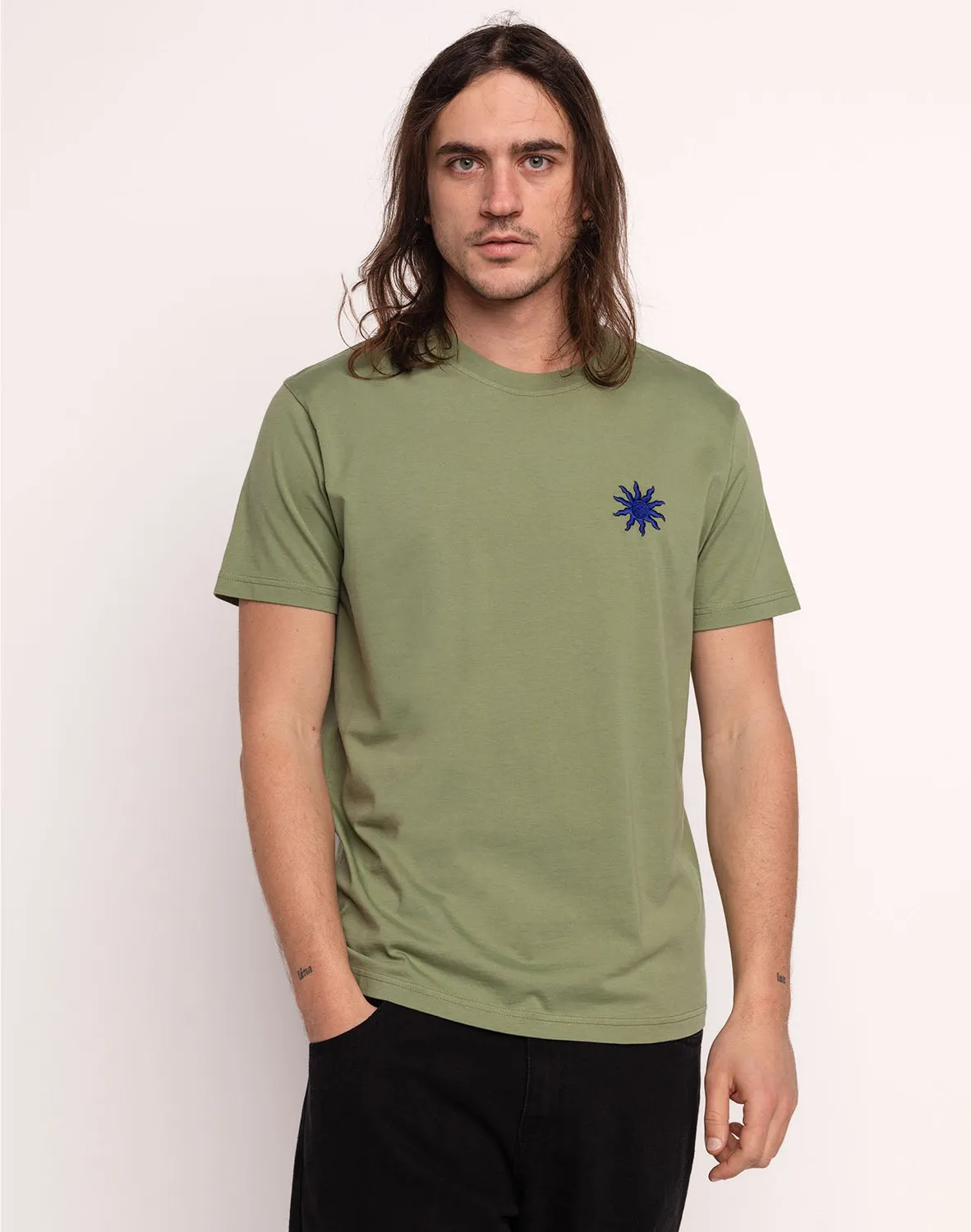 OLOW Pictural t-shirt vert sauge coton bio