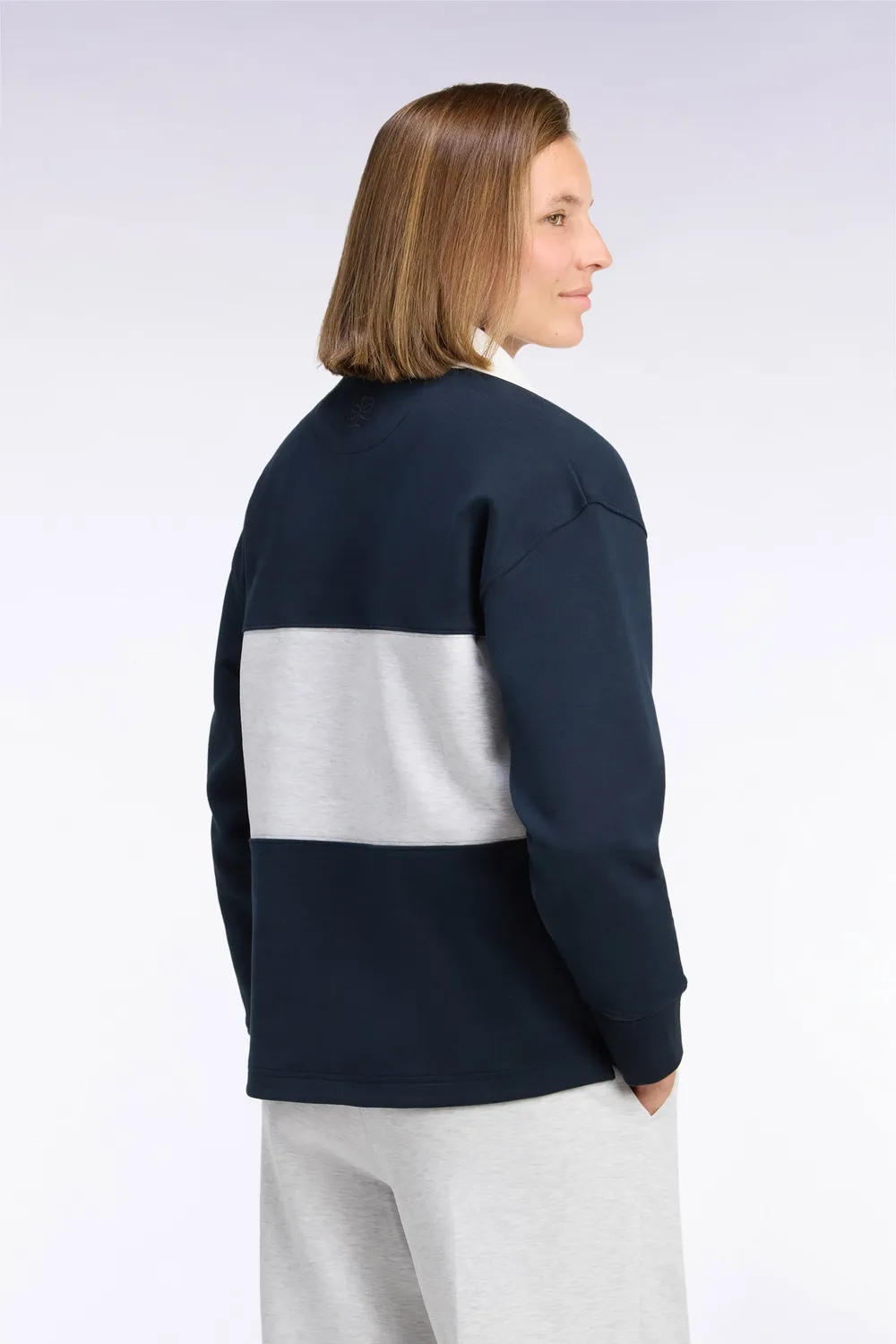 Eden Park Rugby Heritage H26MAISW0041 sweat marine chiné loose