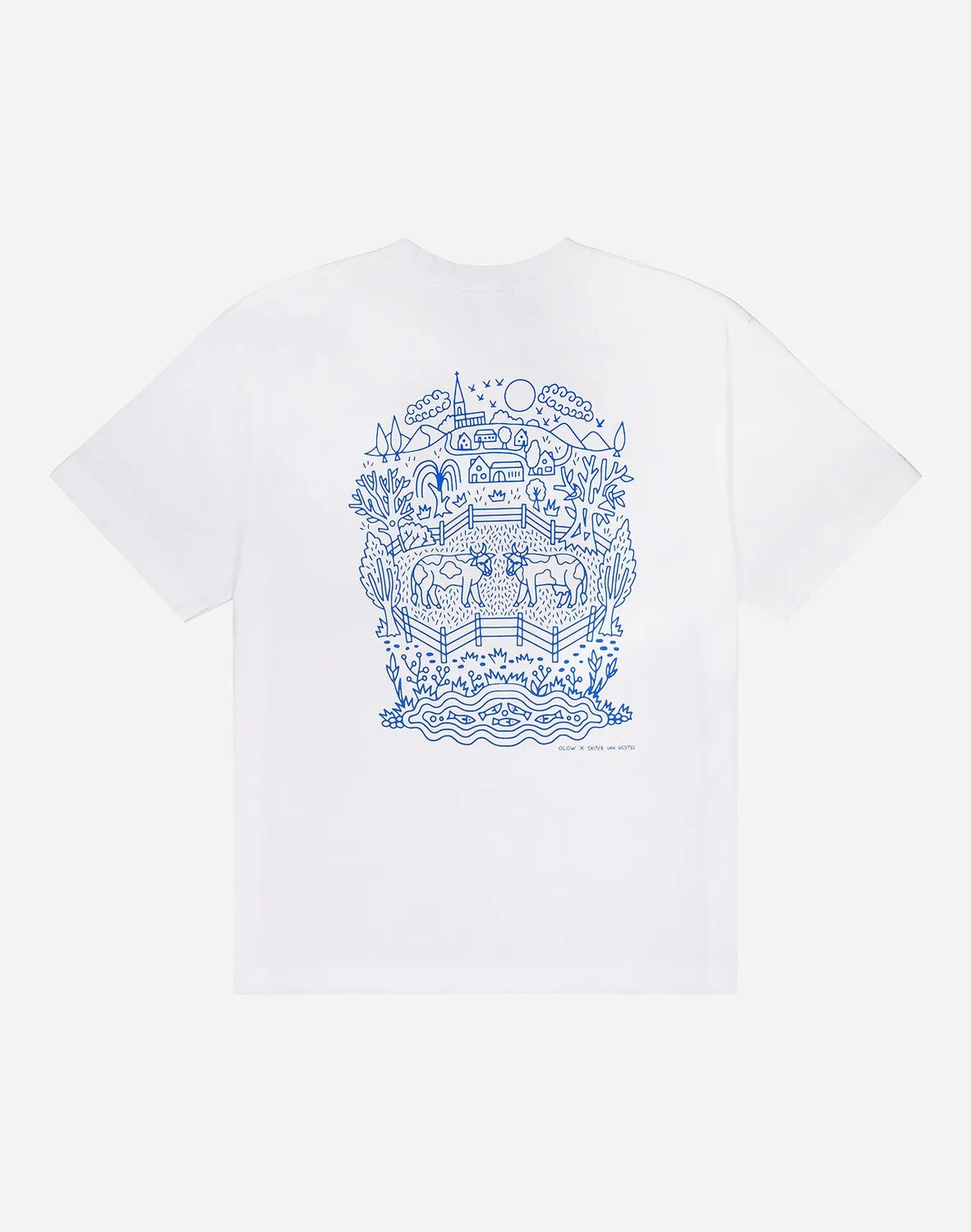OLOW Campana t-shirt ample écru brodé
