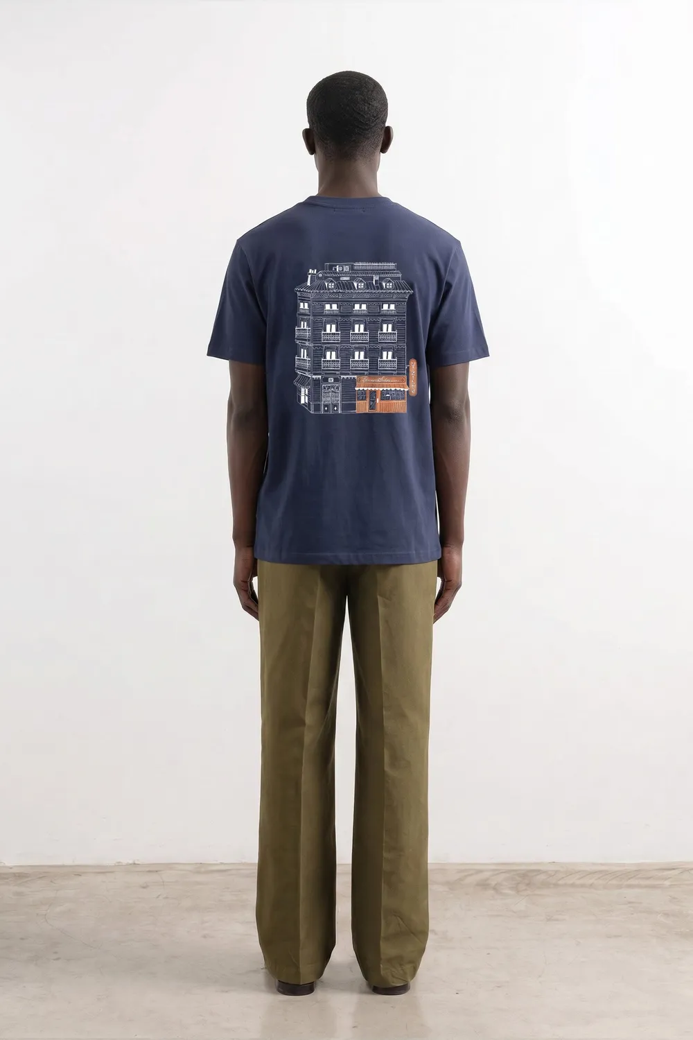 Edmmond Studios Music Center t-shirt marine imprimé dos