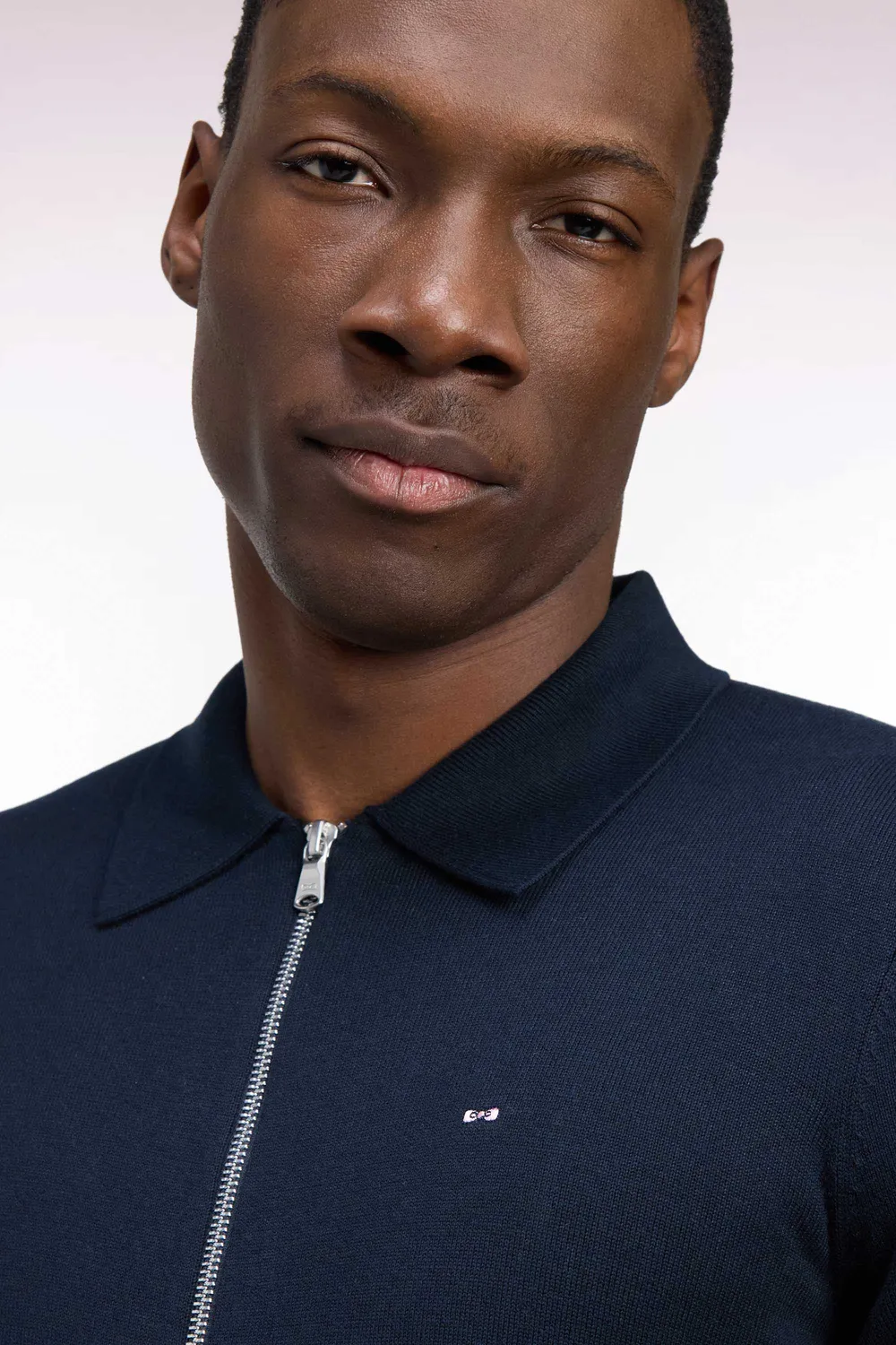 Eden Park Après-Match cardigan zippé marine coton viscose