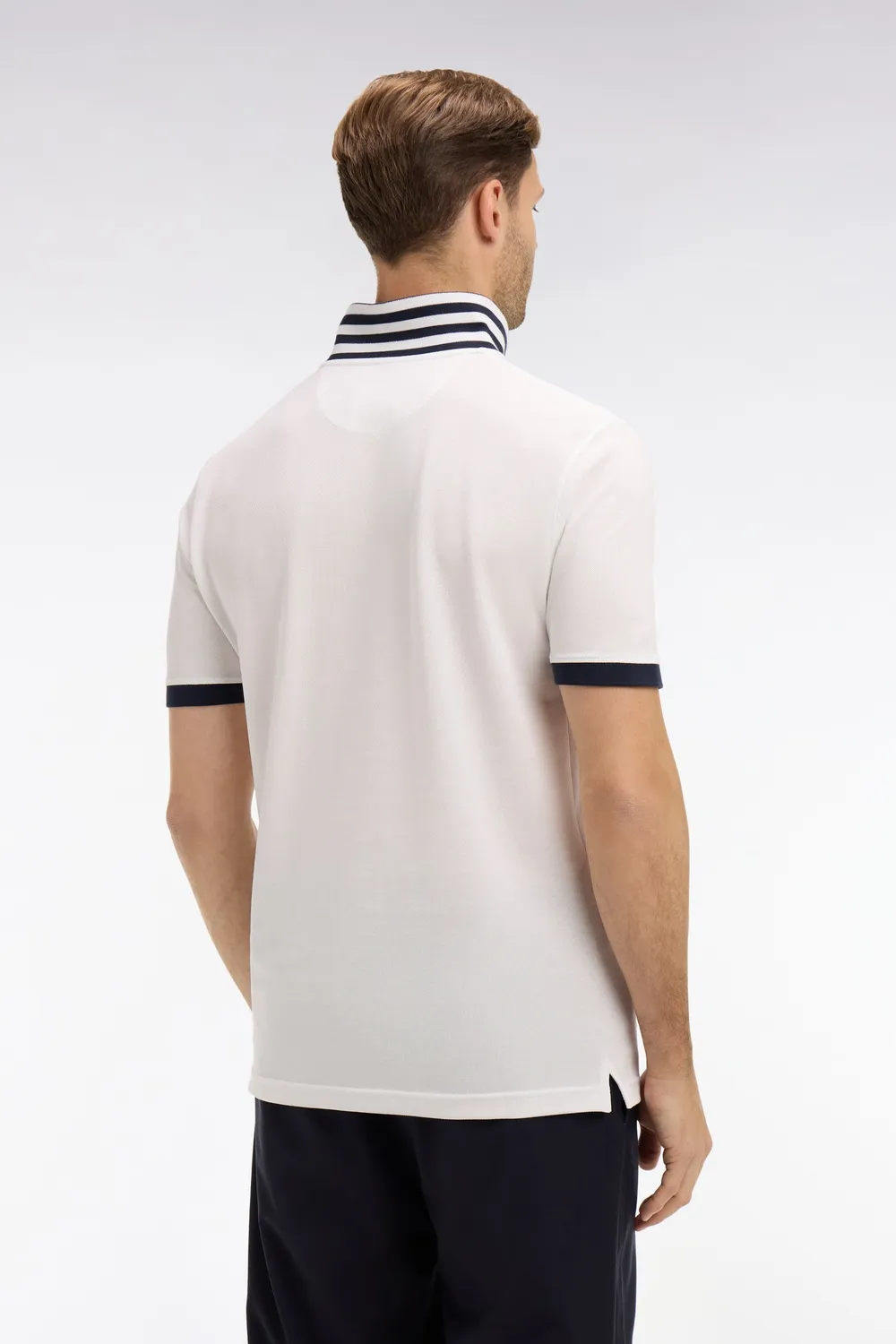 Eden Park polo blanc coton pima homme manches courtes