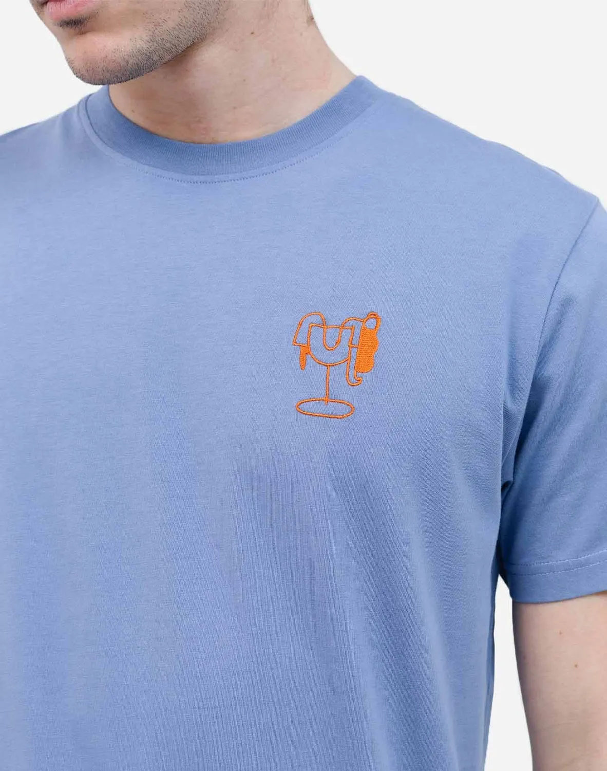 OLOW Ivresse t-shirt bleu azur en coton bio