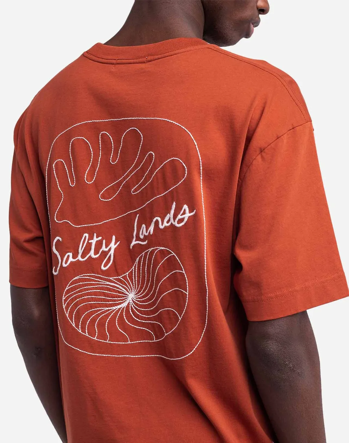 OLOW Shellweed t-shirt ample rouille coton bio