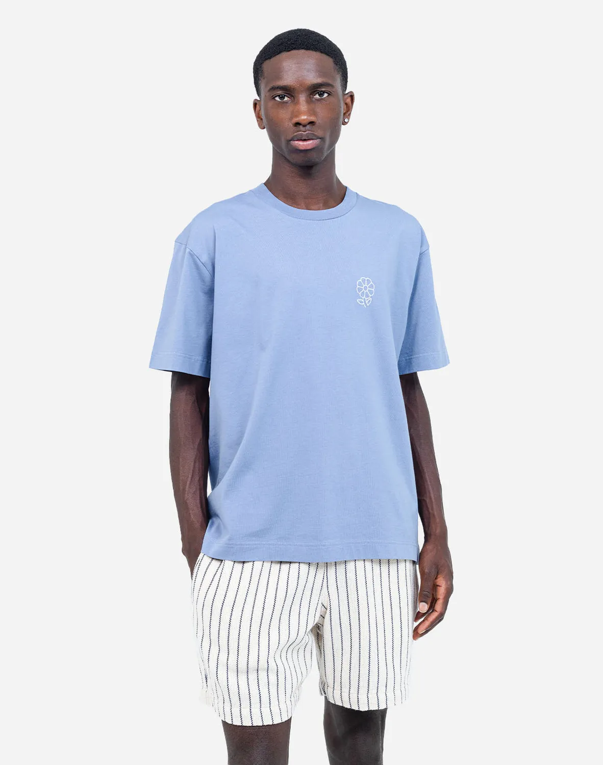 OLOW Simple Life t-shirt bleu azur bio