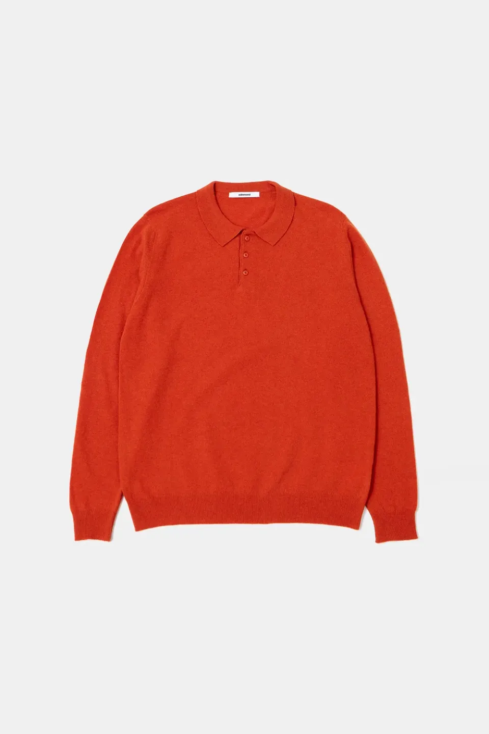Edmmond Studios Wool Polo Plain Orange polo orange en laine
