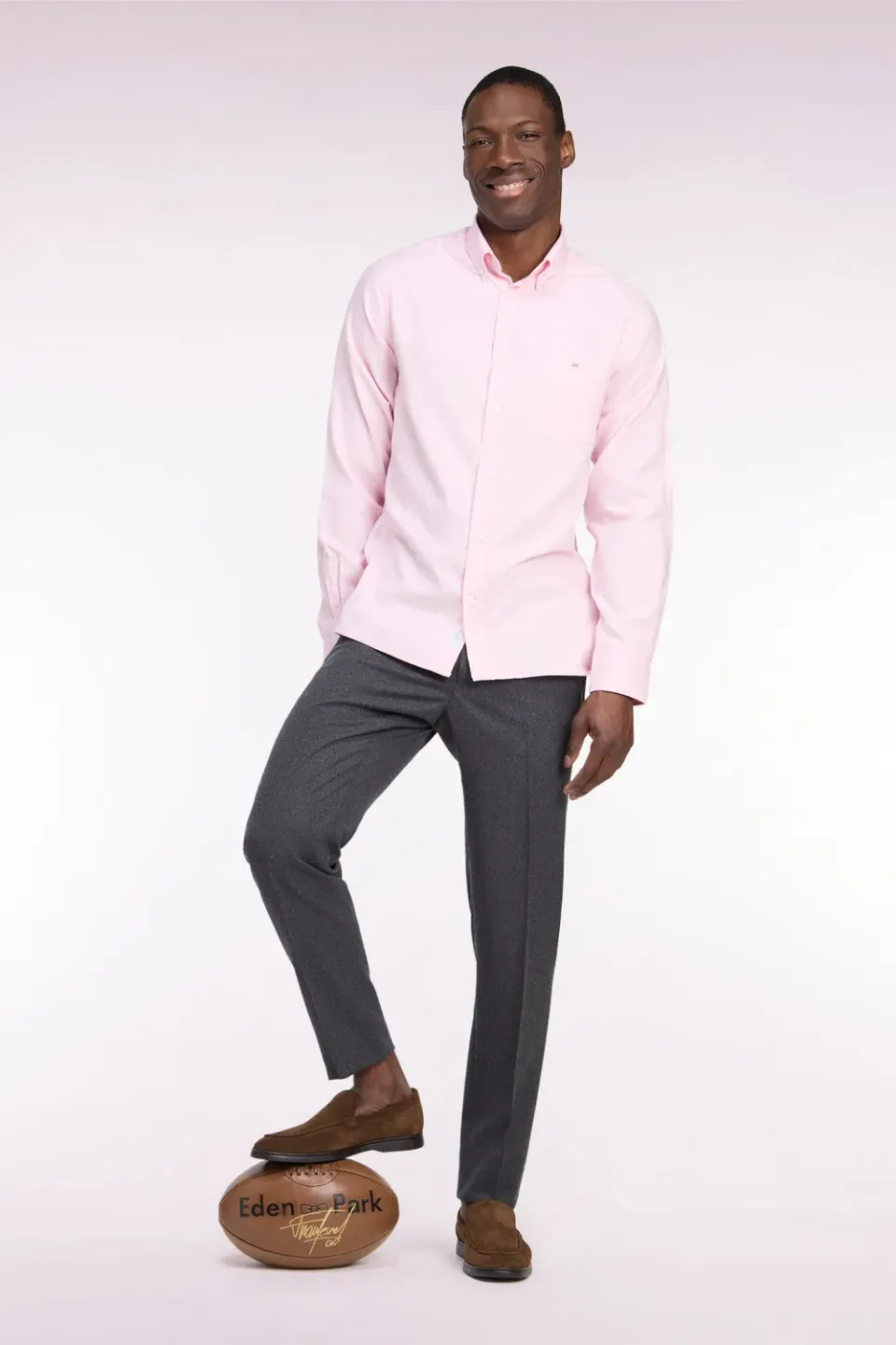 Eden Park Après Match pantalon gris chiné fit modern