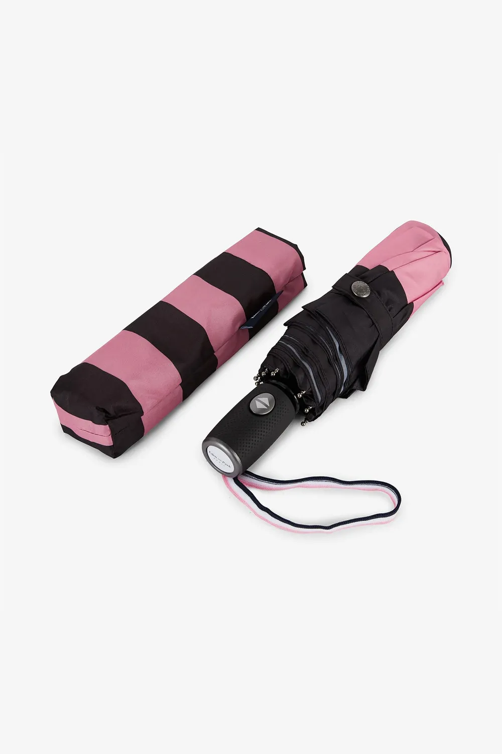 Eden Park parapluie pliant rose rayures automatique