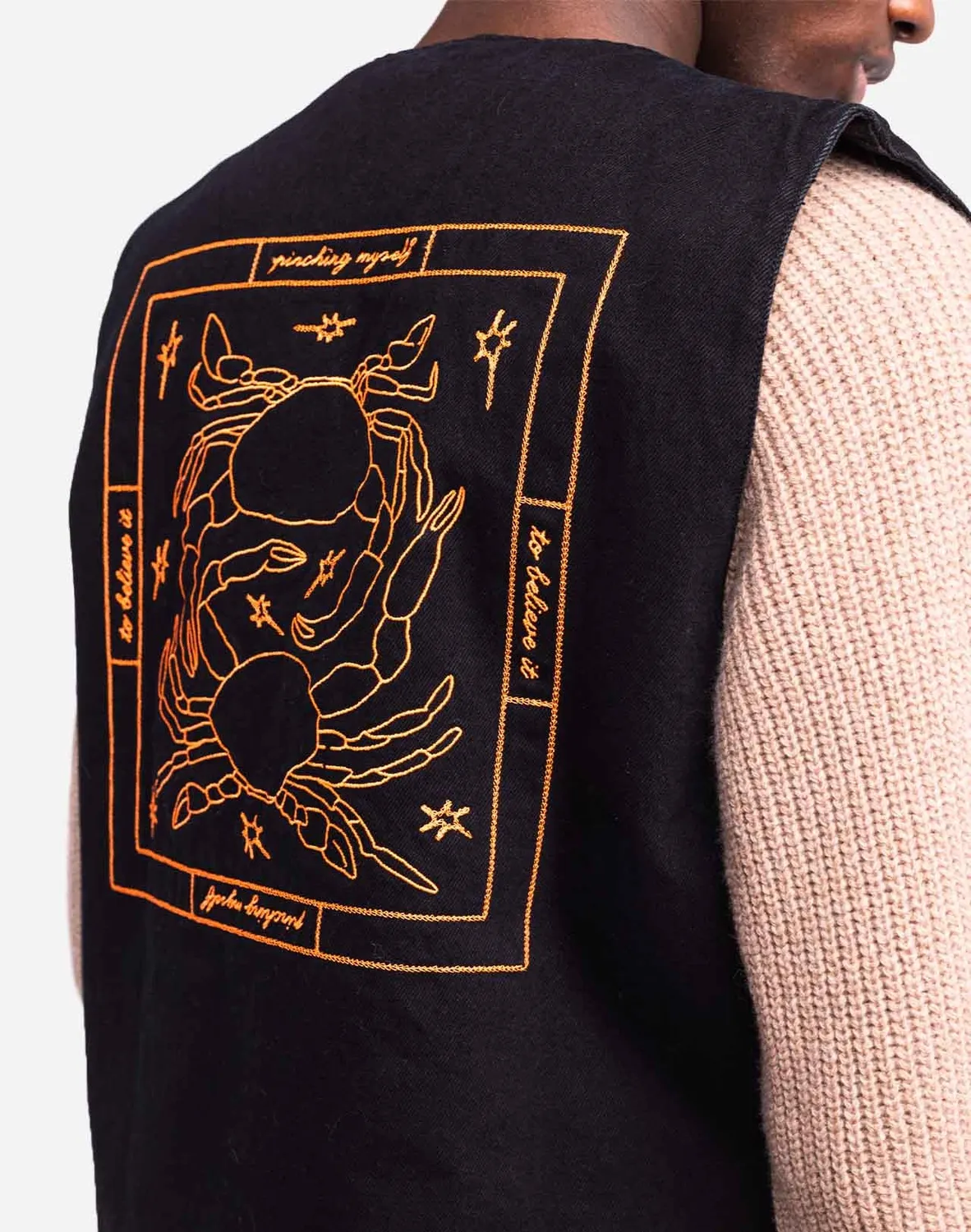 OLOW Étrille veste sans manches noire denim