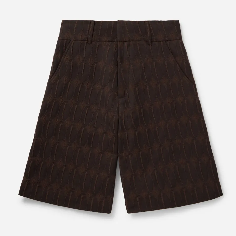 Labrum Monogram pantalon culotte marron jacquard