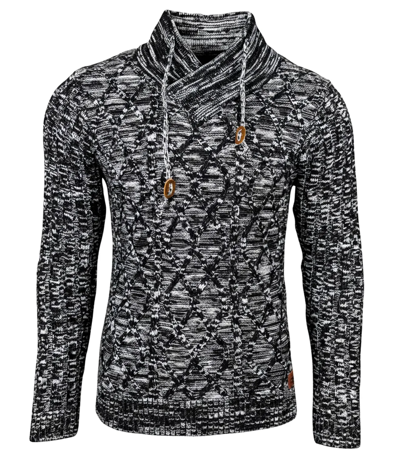 Subliminal Mode BX292 pull homme col montant bleu
