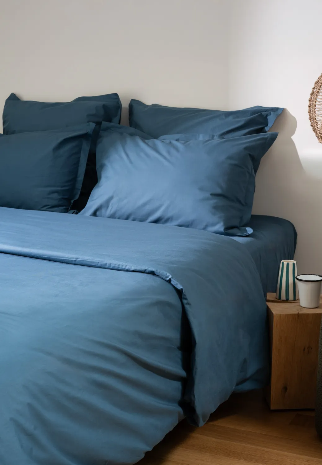 Loom taie d'oreiller percale coton 65x65 blanc