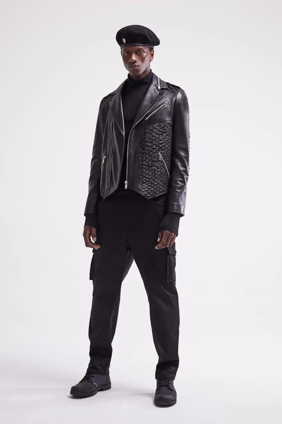 French Deal Cargo pantalon coton cuir