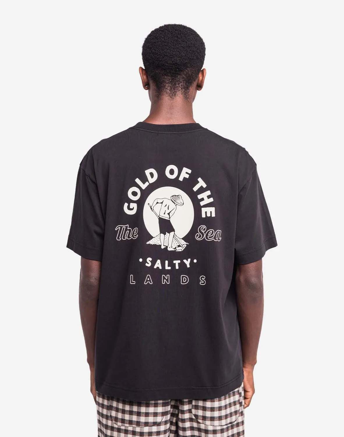 Olow Gold t-shirt ample noir carbone coton bio