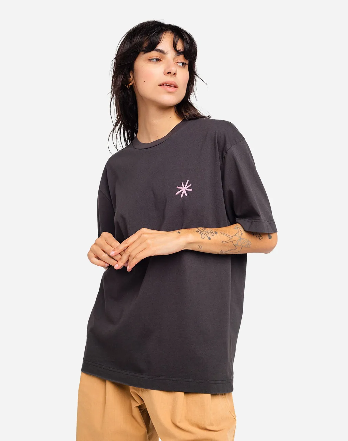OLOW Méridional t-shirt ample noir carbone coton bio