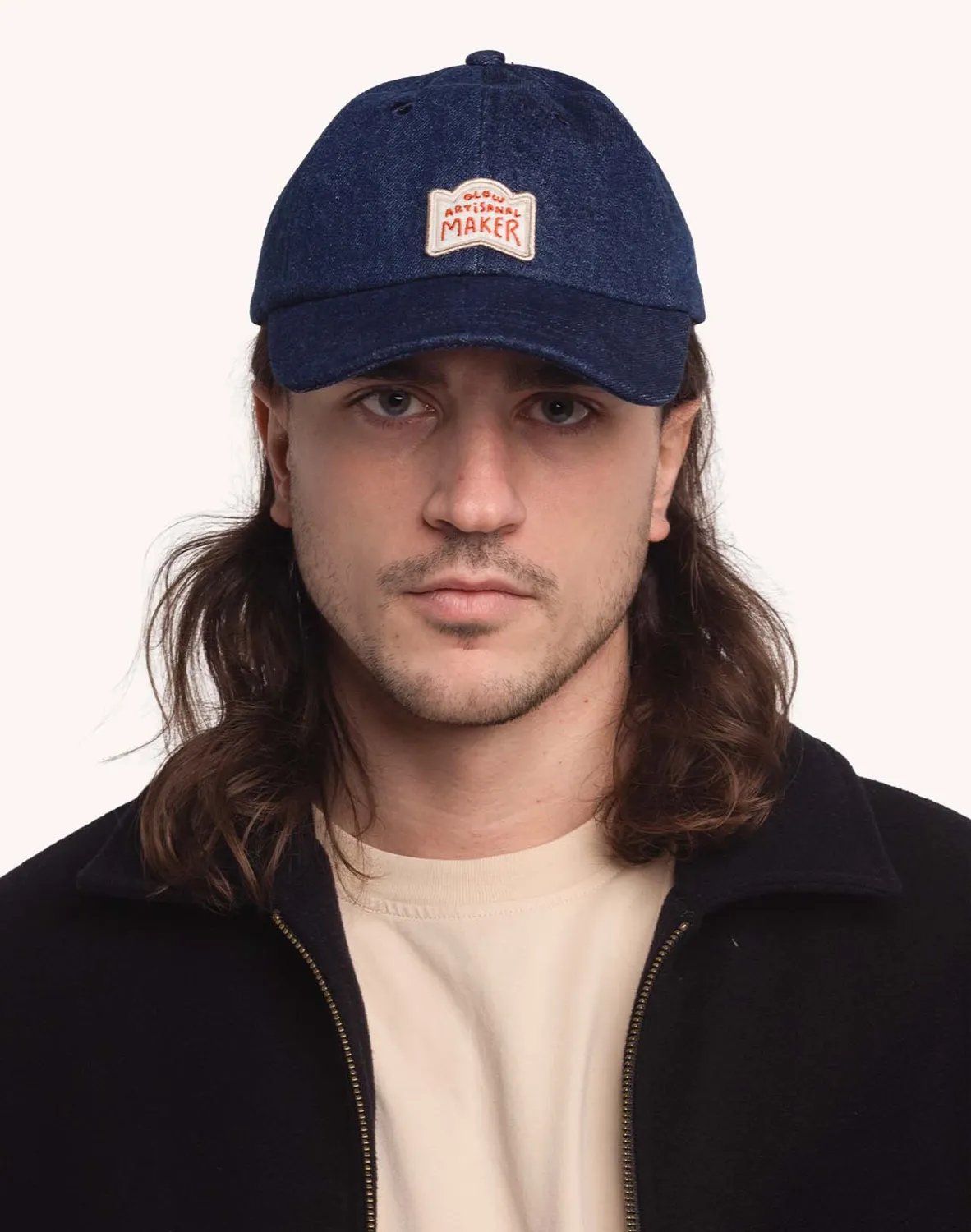 OLOW Maker casquette six-panel bleu denim