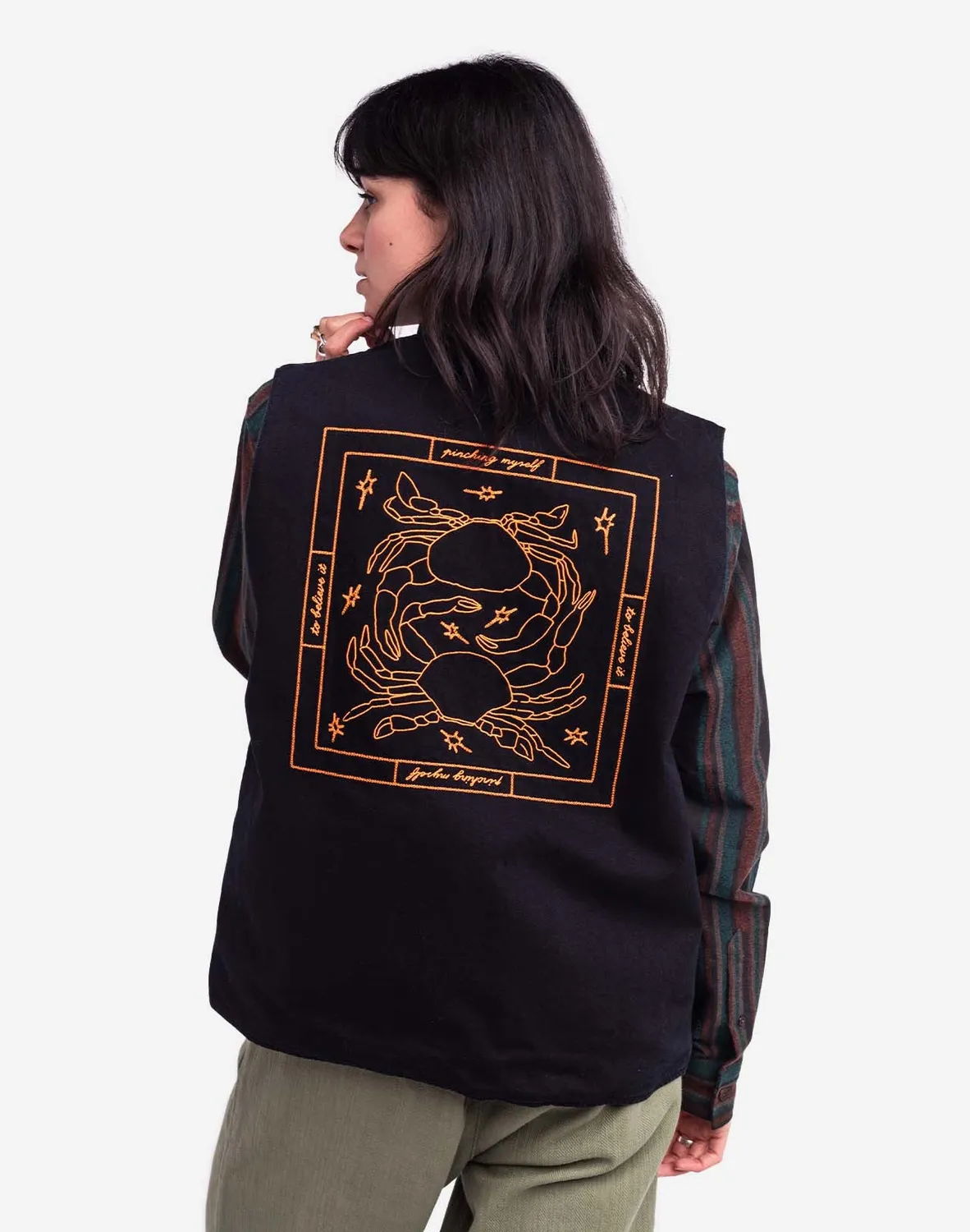 OLOW Étrille veste sans manches noire denim