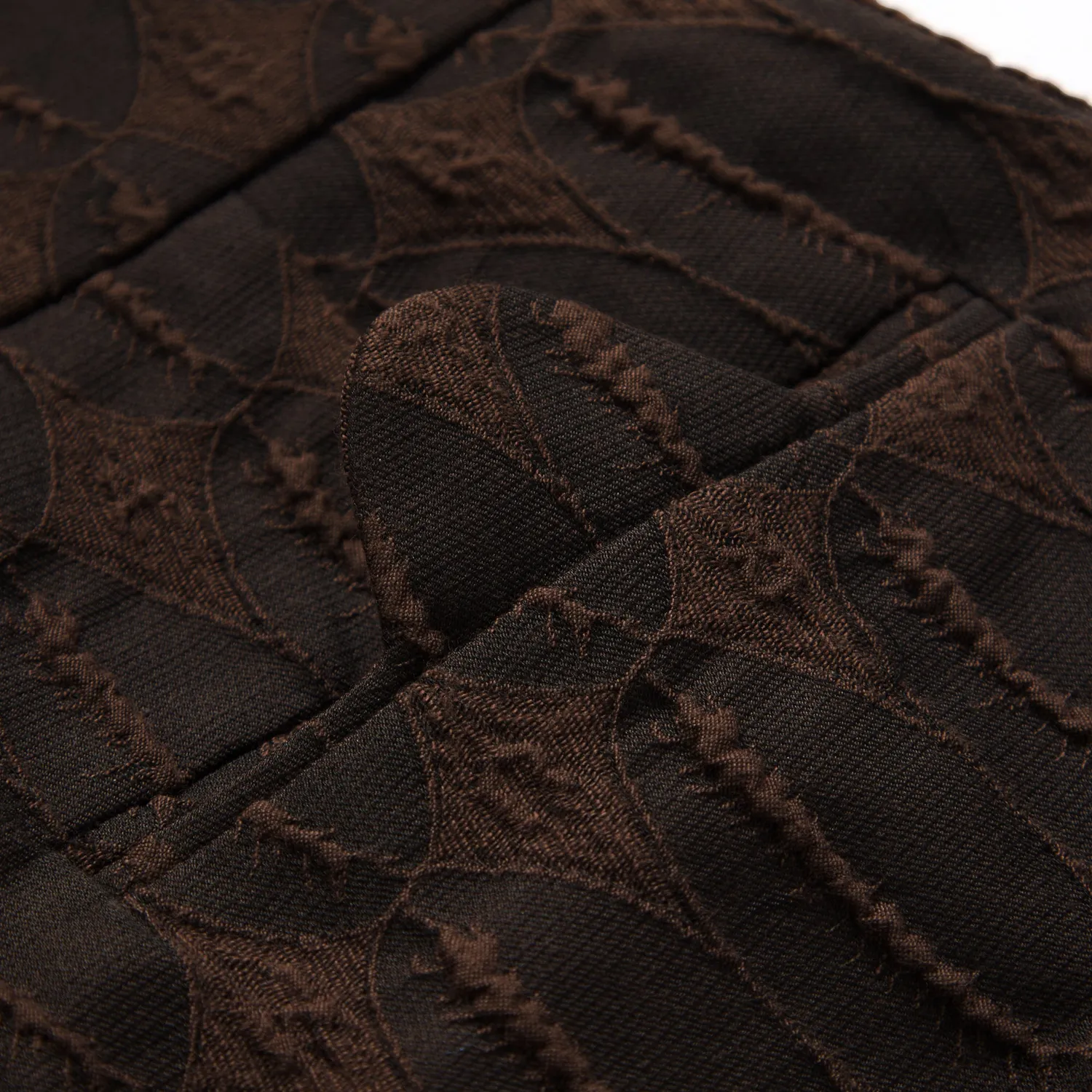Labrum Monogram pantalon culotte marron jacquard