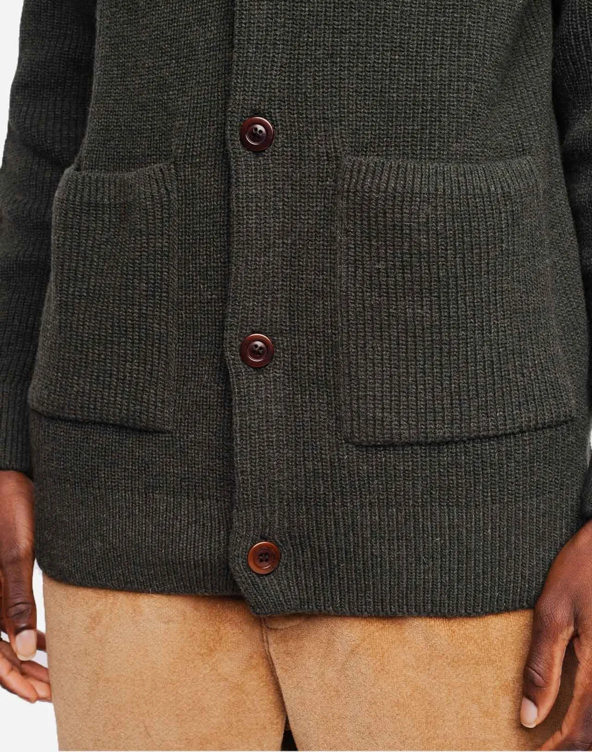 OLOW Tricot gilet vert forêt recyclé