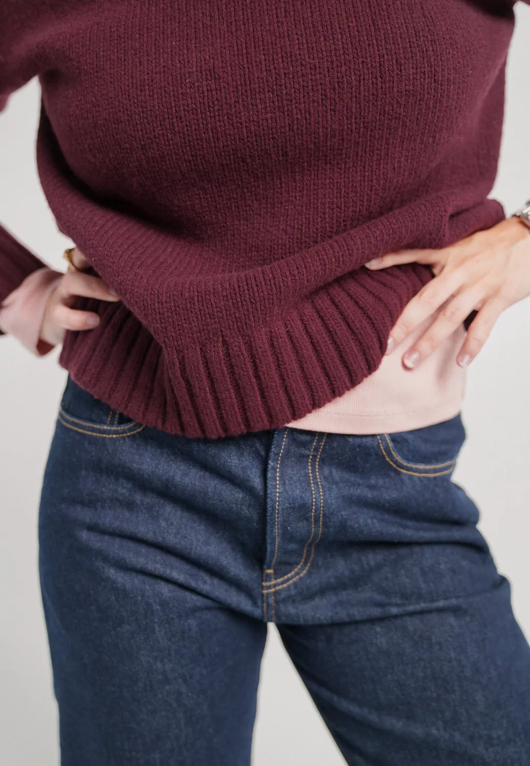 Loom Le pull col montant laine mérinos beige