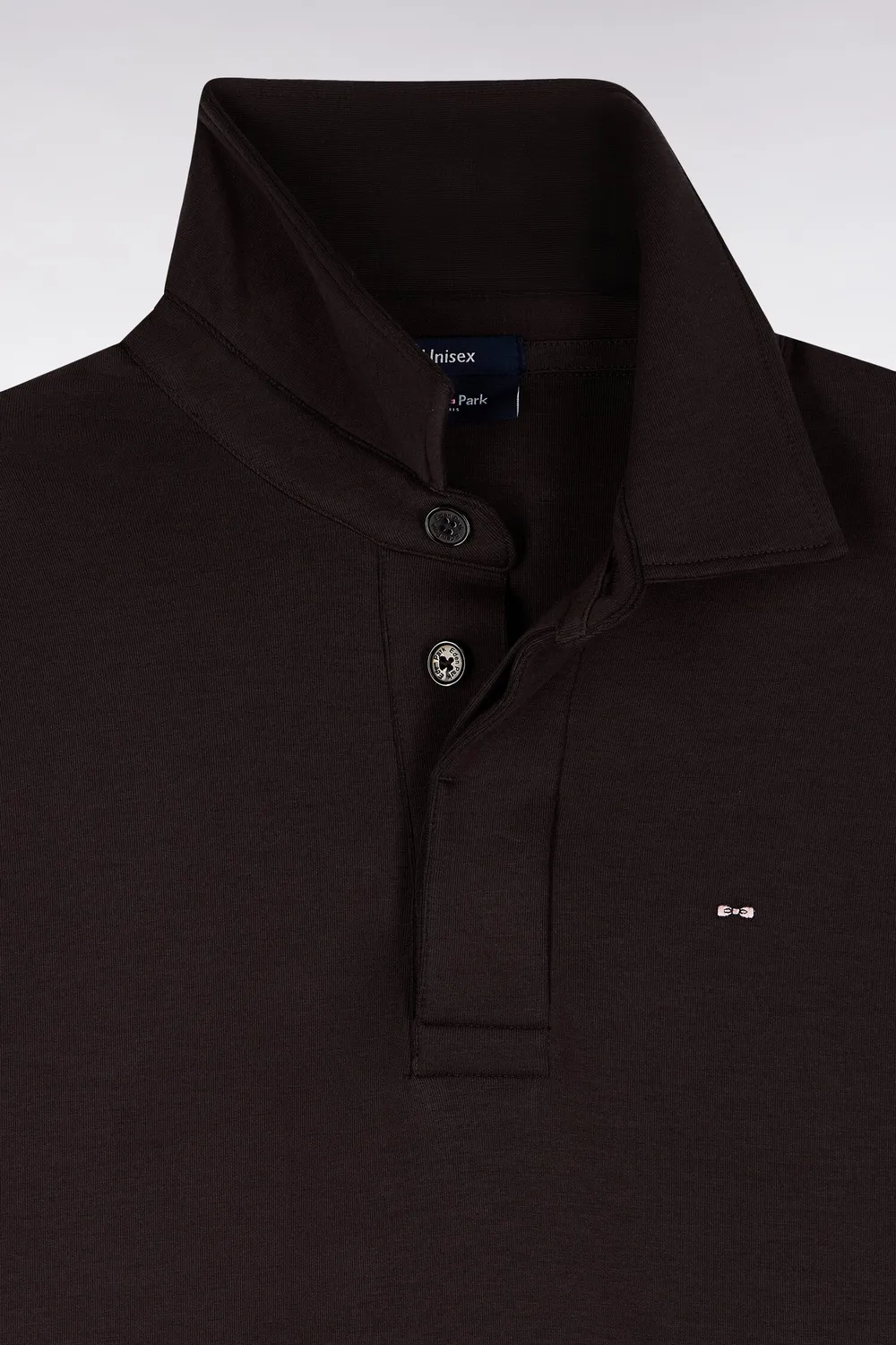 Eden Park Sweatshirt Col Maillot Interlock Marron Unisexe
