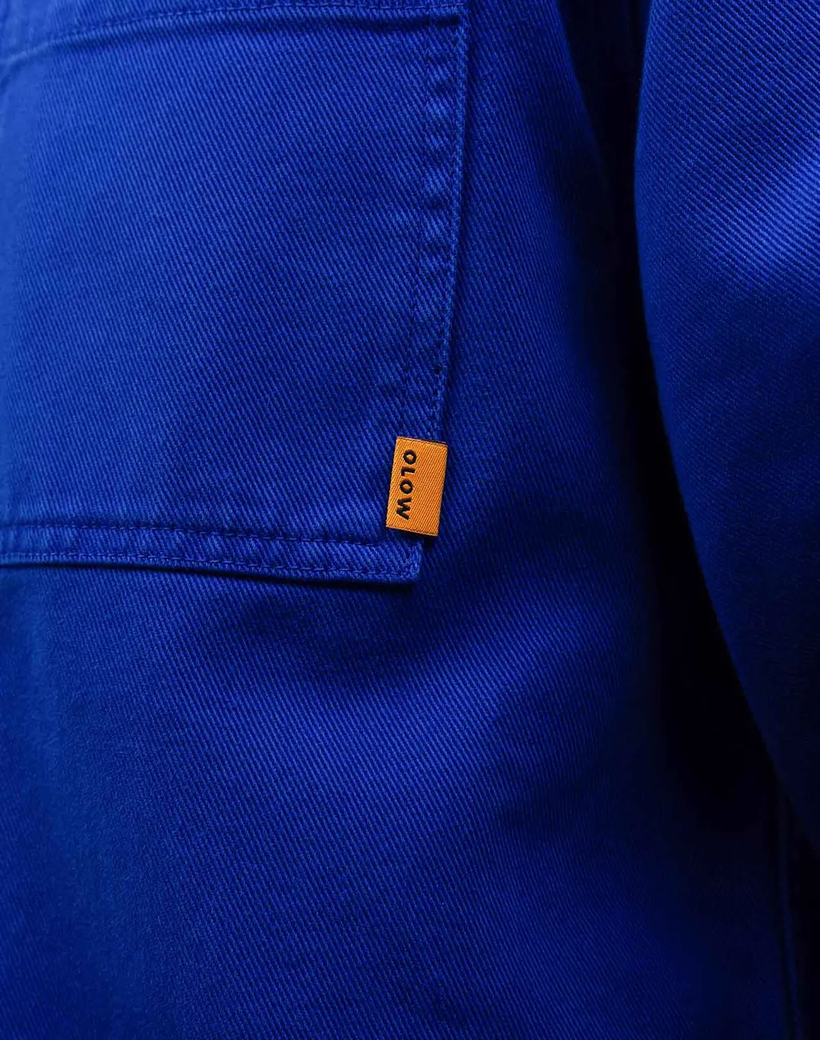 Olow Chucalescu veste bleu roi serge coton