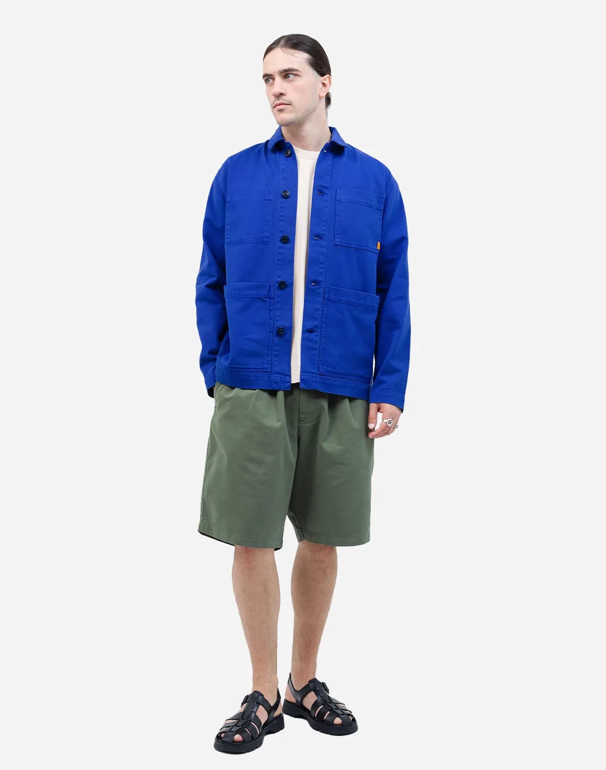 Olow Chucalescu veste bleu roi serge coton