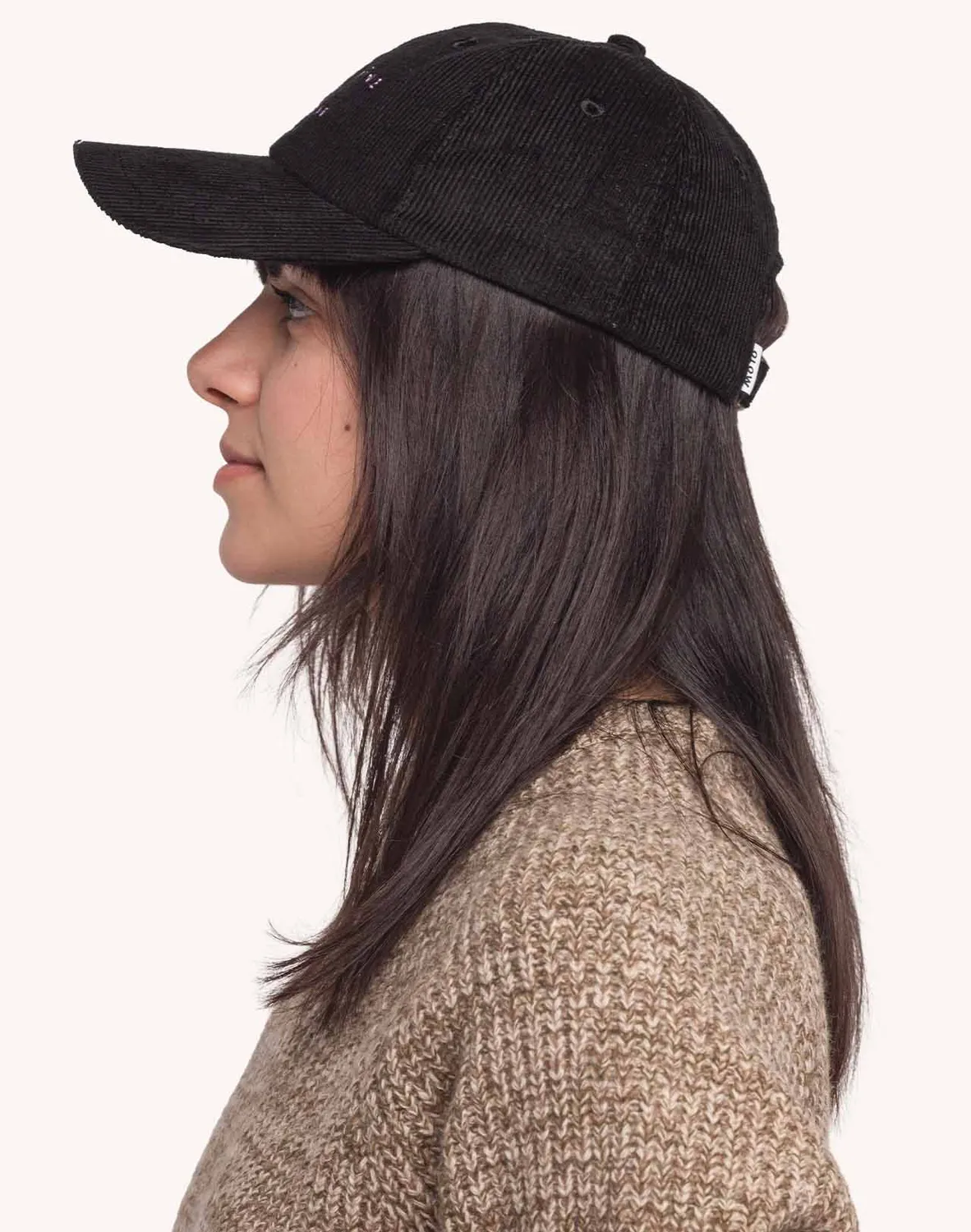 Olow Wine And Sleep casquette six panels noir velours