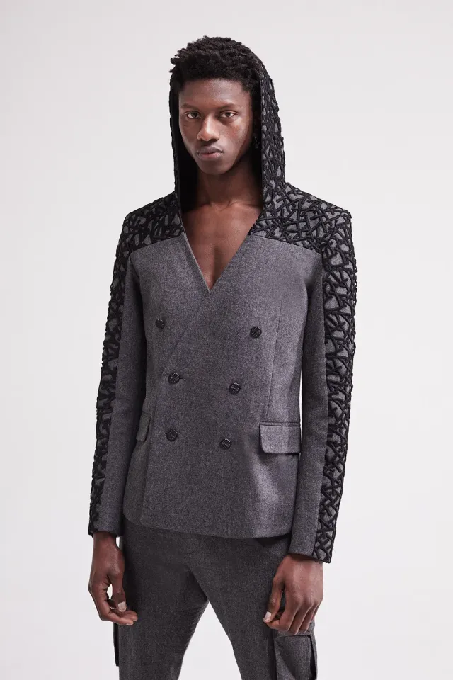 French Deal Mr New York Time veste laine noire
